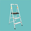 Boomjoy 3 Step Ladder Aluminium White