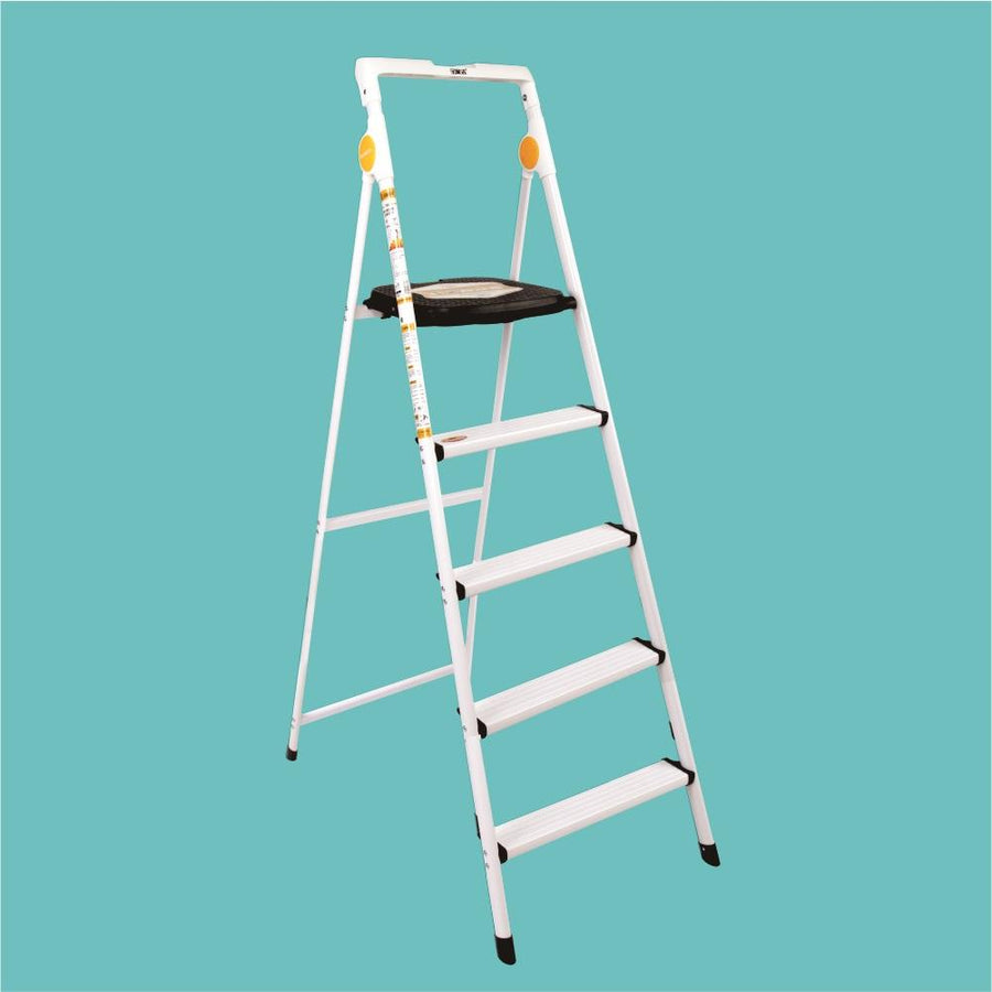 Boomjoy 5 Step Ladder Aluminium White