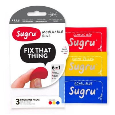 Sugru Mouldable Glue SRYB3 (Red, Blue, Yellow)