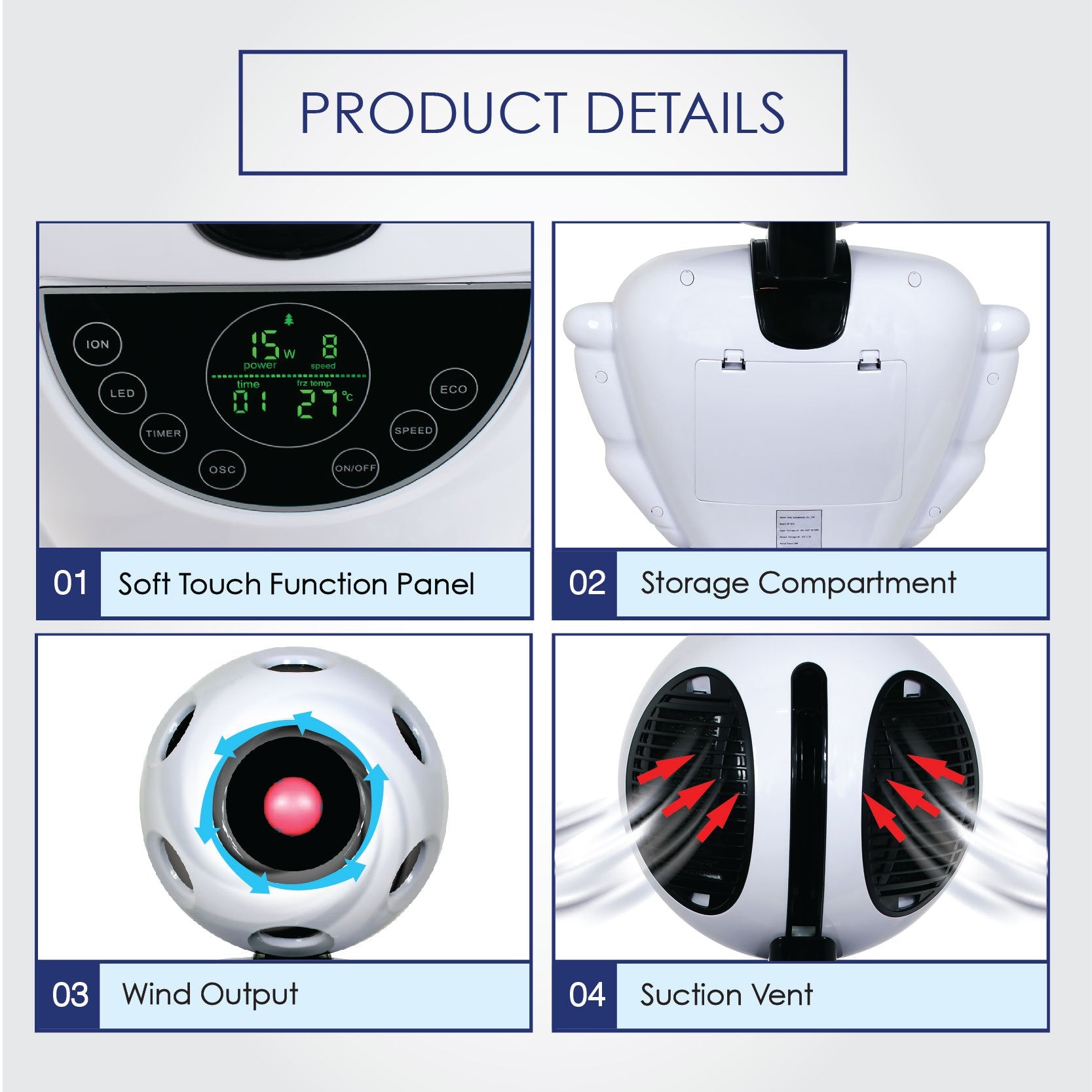 iFan "MR ROBOFAN" Whole Room Eco Air Circulator with Remote Control (IF7373)