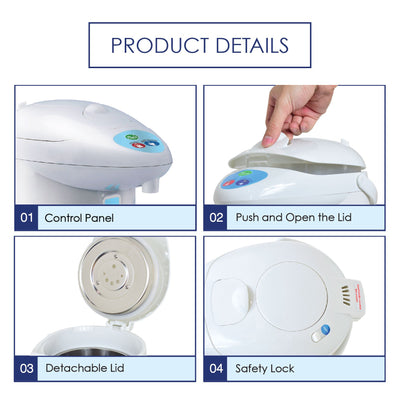 My Choice 2.5L Electric Airpot with Stainless Steel (MC250)