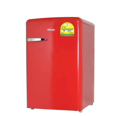 PowerPac 106L 1 Door Retro Fridge with Freezer - Retro Red (PPF108R)