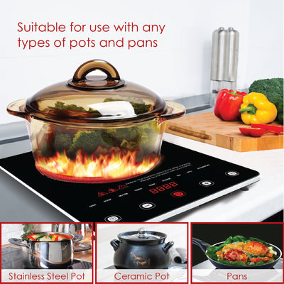 PowerPac Ceramic Cooker (Any Pot) 2000 Watts (PPIC880)