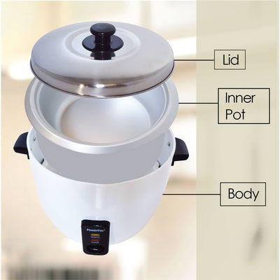 PowerPac 1L Rice Cooker with Aluminium Inner Pot (PPRC4)