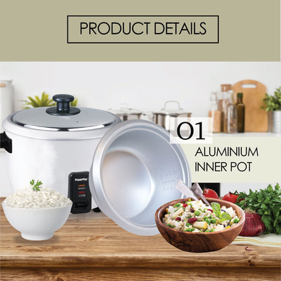 PowerPac 1L Rice Cooker with Aluminium Inner Pot (PPRC4)