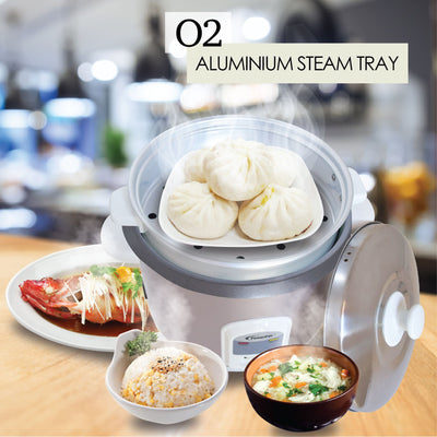 PowerPac 0.6L Rice Cooker with Steamer (PPRC62)