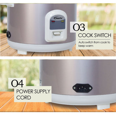 PowerPac 0.6L Rice Cooker with Steamer (PPRC62)