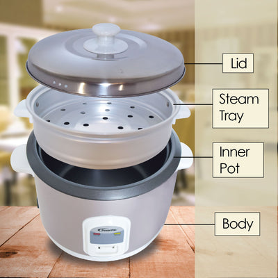 PowerPac 0.6L Rice Cooker with Steamer (PPRC62)