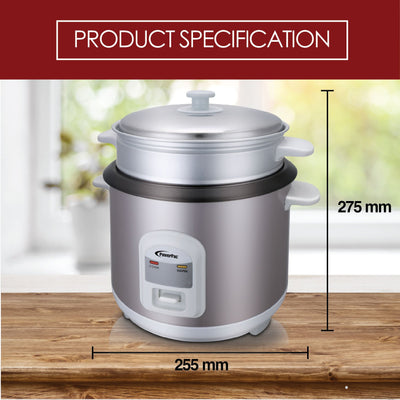 PowerPac 0.6L Rice Cooker with Steamer (PPRC62)